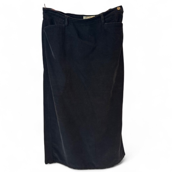 Eddie Bauer Classic 1990’s Black Corduroy Skirt - Picture 3 of 9